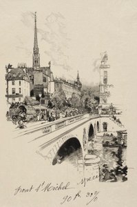 Pont Saint-Michel tekijältä Auguste Louis Lepère