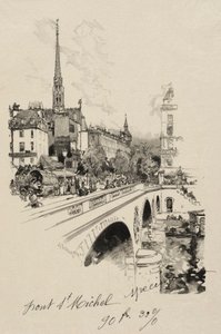 Pont St. Michel. tekijältä Auguste Louis Lepère