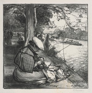 Grenellen saari, 1898. tekijältä Auguste Louis Lepère