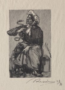 Käärmeiden kauppias tekijältä Auguste Louis Lepère