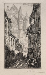 Kapea katu, Beauvais (An Alley, Beauvais) tekijältä Auguste Louis Lepère
