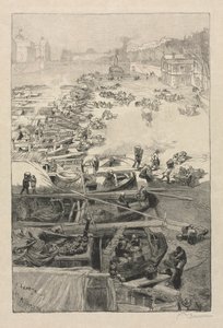 Perunat saapuvat Hôtel de Villeen tekijältä Auguste Louis Lepère