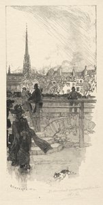 Quai des Grands Augustins, Pariisi. tekijältä Auguste Louis Lepère