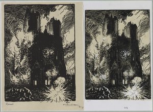 Reims, 1914. tekijältä Auguste Louis Lepère