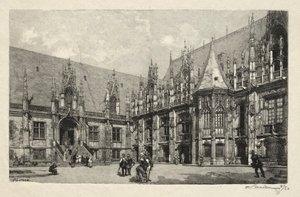Kuvitettu Rouen: Oikeuspalatsi tekijältä Auguste Louis Lepère
