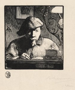 Omakuva, 1895. tekijältä Auguste Louis Lepère