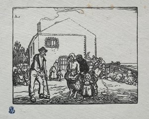 Kerjäläiset viimeisessä talossa tekijältä Auguste Louis Lepère