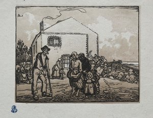 Kerjäläiset viimeisessä talossa tekijältä Auguste Louis Lepère