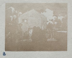 Kerjäläiset viimeisessä talossa, 1905. tekijältä Auguste Louis Lepère