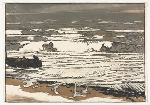 Breaking Waves, syyskuun vuorovesi 1901 tekijältä Auguste Louis Lepère