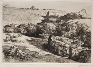 Näkymä Port de la Meulelle, 1907. tekijältä Auguste Louis Lepère