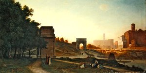 Forum auringonlaskun aikaan, 1865 tekijältä Auguste Paul Charles Anastasi