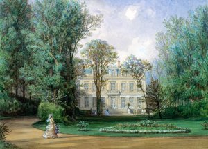 Hotel Rainbeaux, Avenue des Champs Elysees ja 57 Rue de Ponthieu, Pariisi, 1868 (wc paperilla) tekijältä Auguste Paul Charles Anastasi