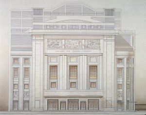 Theatre des Champs-Elysees: julkisivu - Perretin projekti