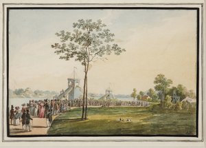 Vuoristoradat Krestovsky-saarella - Auguste Poireau (1780-1844). Akvarelli paperille tekijältä Auguste Poireau