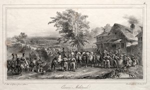 Albumi vuodelle 1831: Sotilassaattue, 1831. tekijältä Auguste Raffet