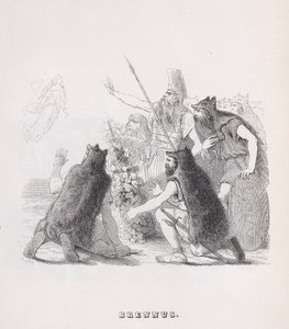 Brennus teoksesta The Complete Works of Béranger, 1836 tekijältä Auguste Raffet