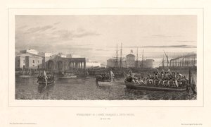 Ranskan armeijan maihinnousu Civita-Vecchiassa 25. huhtikuuta 1849.