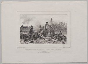 Litografinen albumi vuodelta 1837: Puolipataljoona vasemmalla...Tavoite!...Tuli!...Lataa