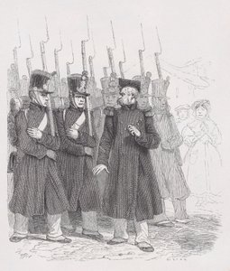 Vanha korpraali teoksesta The Complete Works of Béranger, 1836.