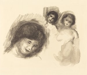 Kivi kolmella luonnoksella tekijältä Auguste Renoir