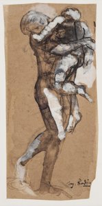 Nainen kantaa poikaa tekijältä Auguste Rodin