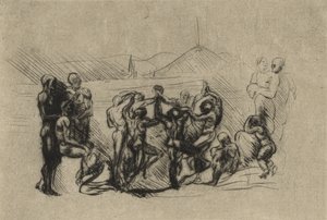 La Ronde, n. 1883 (kuivapiste) tekijältä Auguste Rodin