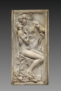 Rakastavaiset (Les amants), n.1880-85 (alkuperäinen malli) (kipsilakkaus vaaleanruskeaksi) tekijältä Auguste Rodin