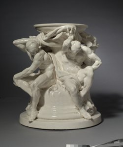 Titaanit, tuki maljakolle, suunnittelija Albert-Ernest Carrier-Belleuse tekijältä Auguste Rodin