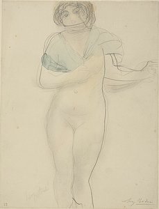 Nainen huivin kanssa tekijältä Auguste Rodin
