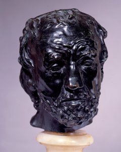 miehen pää, jolla on nenä murtunut Auguste Rodinin (1840-1917) veistos 1800-luvun Pariisi, Musee Rodin tekijältä Auguste Rodin