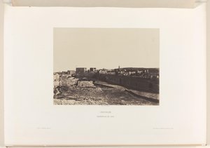 Näkymä Jerusalemiin Siionista Jerusalem. Sionin linnoitus (otsikko esineessä) tekijältä Auguste Salzmann