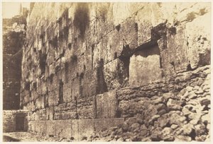 Jerusalem. Temppelin kotelo, länsipuoli. Heit-el-Morharby tekijältä Auguste Salzmann
