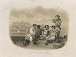 Rakentajat veneellä julkaisusta: Pyhän Iisakin katedraalin rakentaminen, 1845