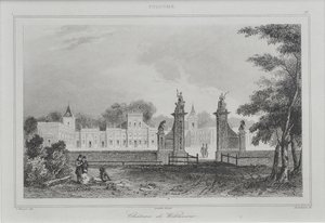 Näkymä Wilanówin palatsille, 1840 tekijältä Augustin François Lemaiand#770tre