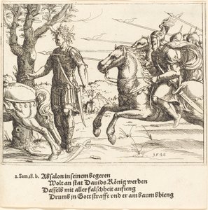 Joabin surmaama Absalom, 1548. tekijältä Augustin Hirschvogel
