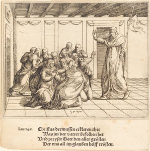 Crist apareix als apòstols, 1547. finlandès tekijältä Augustin Hirschvogel