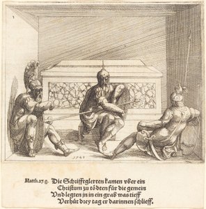Kristus haudassa, 1548. tekijältä Augustin Hirschvogel