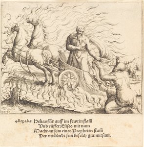 Elia viedään taivaaseen, 1547. tekijältä Augustin Hirschvogel