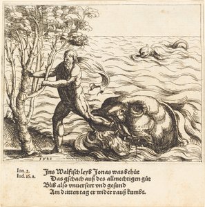 Joona on vapautettu valasta, 1548. tekijältä Augustin Hirschvogel