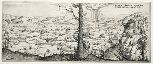 Maisema, jossa Saulus muuttuu, 1545. tekijältä Augustin Hirschvogel