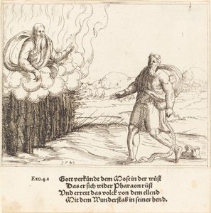 Mooses ja käärme, 1548. tekijältä Augustin Hirschvogel