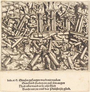 La mort de Samsó, 1547. finlandès tekijältä Augustin Hirschvogel