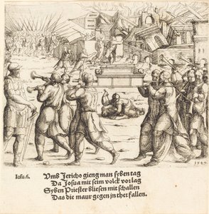 Jerikon kukistuminen, 1540. tekijältä Augustin Hirschvogel