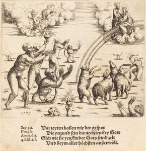 Viimeinen tuomio, 1549. tekijältä Augustin Hirschvogel