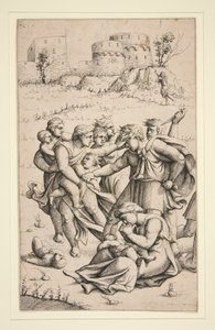 The Massacre of the Innocents (keskiarkki 3 arkin sarjasta) tekijältä Augustin Hirschvogel
