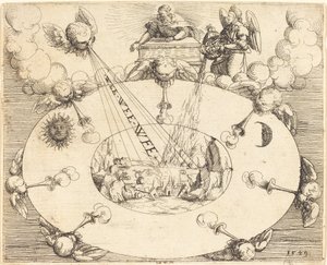 Seitsemännen sinetin avaaminen, 1549. tekijältä Augustin Hirschvogel