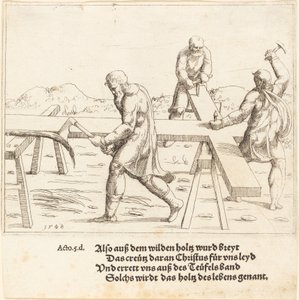 Ristin valmistelu, 1548. tekijältä Augustin Hirschvogel