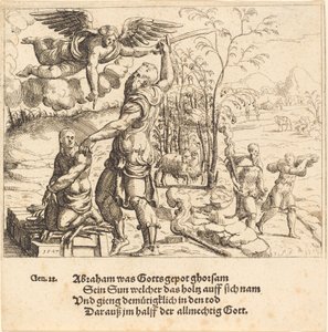 Iisakin uhri, 1547. tekijältä Augustin Hirschvogel