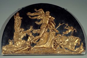The Fire or Pluto Removing Proserpine Matala stukkorelief, Augustin Pajou tekijältä Augustin Pajou